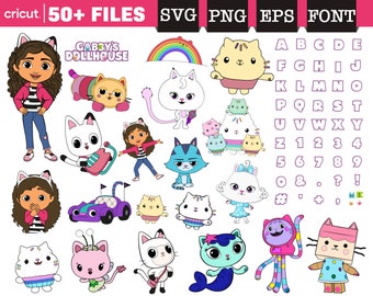Mega Gabby Dollhouse SVG, wysokiej jakości Gabby Dollhouse PNG, Gabby Cat SVG, Gabby Dollhouse clipart, pliki cyfrowe