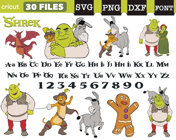 Shrek Svg for Cricut Shrek Png Shrek Clipart Puss (Instant Download) 