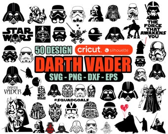 50+ Darth Vader Svg, Starwars Svg, Mandalorian Svg, Darth Vader Png, Klippfiler, Direktnedladdning, Svg - Png - Pdf - Dxf