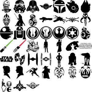 Star Wars svg, 2500 Starwars svg Bundle, Star Wars png, svg-Dateien für Cricut, Darth Vader svg, mandalorian svg, svg für Cricut, Layered Bild 7