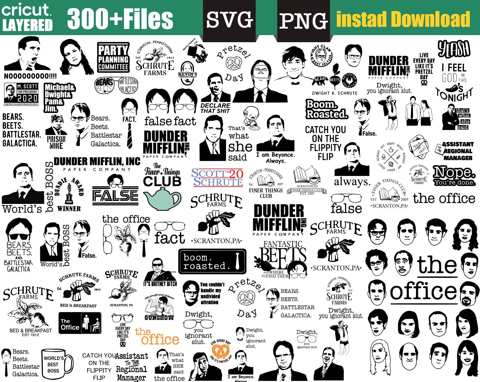 The Office Svg Bundle, michael scott svg, dunder mifflin svg, The Office  Clipart, The Office, Tv Show Svg