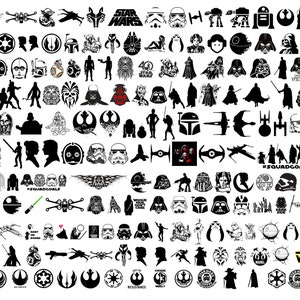 Star Wars svg, 2500 Starwars svg Bundle, Star Wars png, svg-Dateien für Cricut, Darth Vader svg, mandalorian svg, svg für Cricut, Layered Bild 4