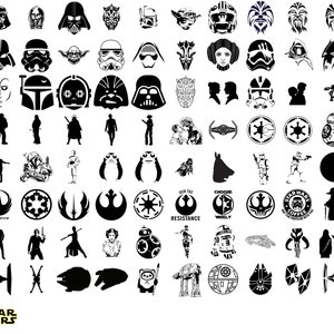 Star Wars svg, 2500 Starwars svg Bundle, Star Wars png, svg-Dateien für Cricut, Darth Vader svg, mandalorian svg, svg für Cricut, Layered Bild 8