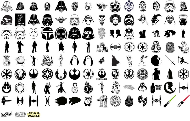 Star Wars svg, 2500 Starwars svg Bundle, Star Wars png, svg-Dateien für Cricut, Darth Vader svg, mandalorian svg, svg für Cricut, Layered Bild 8