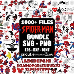 Spiderman SVG, spiderman png, Baby Spiderman, Spiderman Font, spider man svg bundle, spidey svg, Clipart, Digital Vector Instant Download