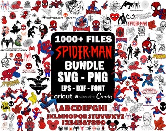 Spiderman SVG, spiderman png, baby spiderman, lettertype Spiderman, spider man svg bundel, spiderman svg, clipart, digitale vector Instant Download
