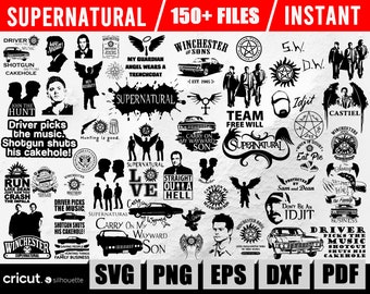 Supernatural Svg, Supernatural Team Svg, Supernatural Png Files, Svg For Cricut, Sam and Dean Stencil Svg, Instant Download