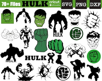 Hulk svg bundle, Hulk Face Svg for cricut, Hulk Hands Svg, Hulk png, hulk clipart, Silhouette | Digital Prints | Instant Download