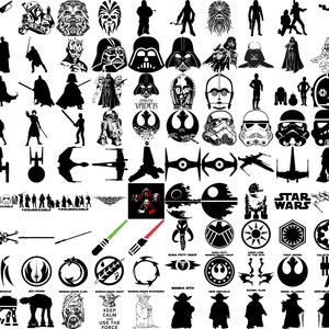 Star Wars svg, 2500 Starwars svg Bundle, Star Wars png, svg-Dateien für Cricut, Darth Vader svg, mandalorian svg, svg für Cricut, Layered Bild 5