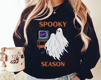 Spooky Season Sweatshirt, Halloween Sweatshirt, Happy Halloween Sweatshirt, Ghost Sweatshirt, Funny Halloween Shirt