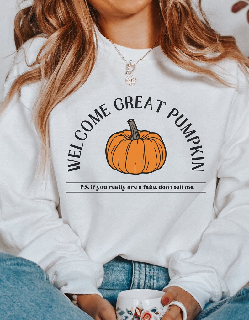 Welcome Great Pumpkin Sweatshirt, Charlie Brown Sweatshirt, Halloween Sweatshirt, Halloween Gift, Autumn Gift 画像 3