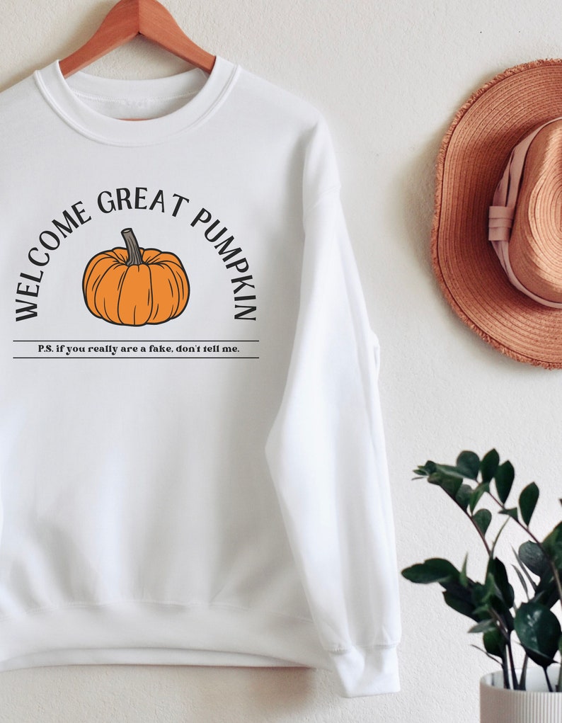 Welcome Great Pumpkin Sweatshirt, Charlie Brown Sweatshirt, Halloween Sweatshirt, Halloween Gift, Autumn Gift 画像 4