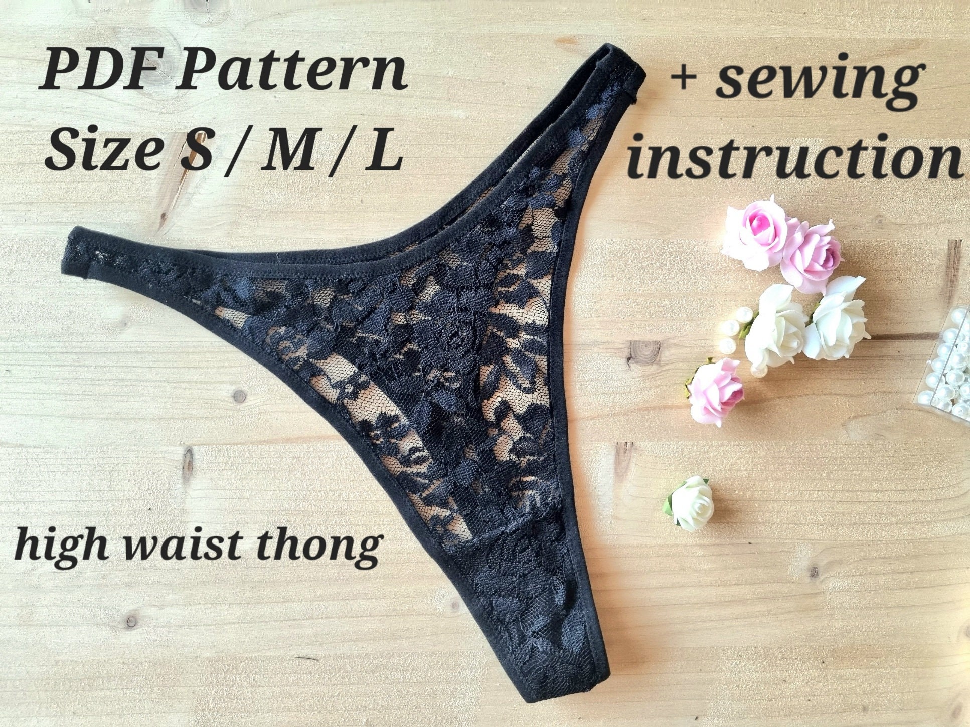 PANTIE/THONG LIMA INSTRUCTIONS & PATTERN, SIZES. XS-XXL