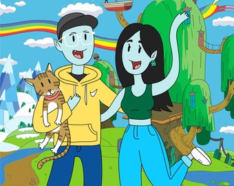 Couple. Cartoon Adventure - Etsy Ireland Couple. Cartoon Adventure - Etsy Ireland