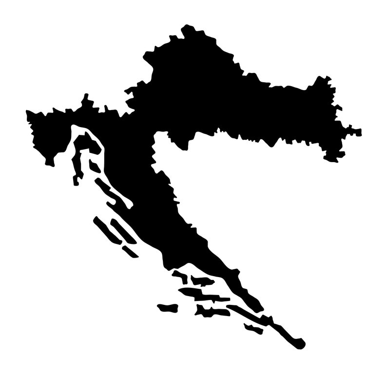 Croatia Map as SVG and PNG - Etsy