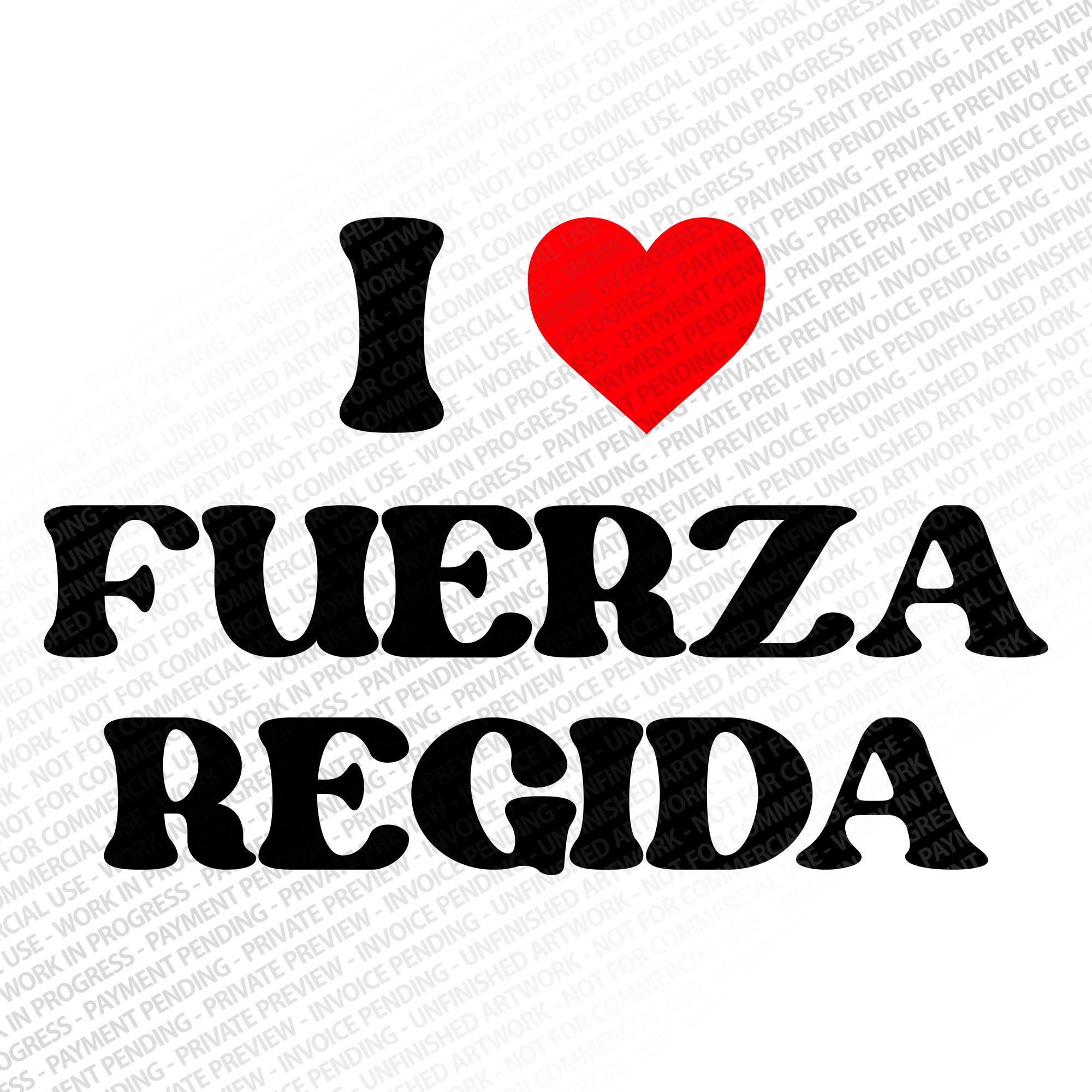I Love Fuerza Regida TQM SVG Cutting File Png Eps Digital Etsy