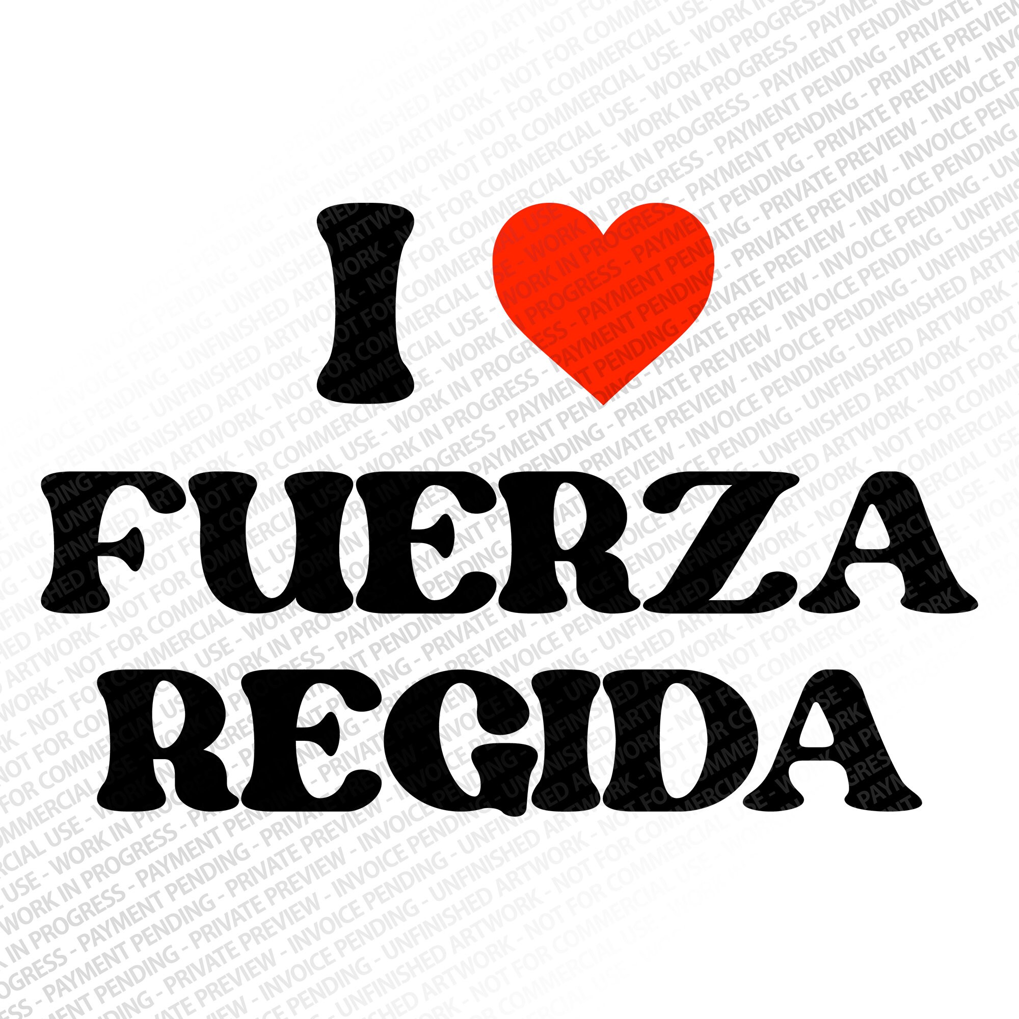 I Love Fuerza Regida TQM SVG Cutting File Png Eps Digital Etsy