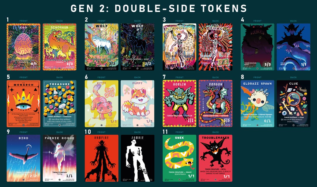 2 in 1 Double-sided Magic Tokens gen 2 NO AI - Etsy Australia