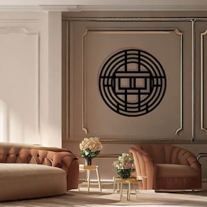 Circular wall Art Round Metal Wall Art Round Wall decor Modern Wall Hanging For Living Room Metal Art Above Bed Decor Metal Decorative Art