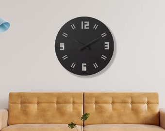 Metal Round Clock, Wall Clock for Kitchen, Unique Wall Clock, Large Wall Clock, Decorative Wall Clock Modern Clcok, Living Room Wall Clock,