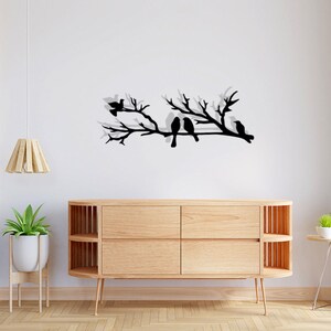 Metal Birds Wall Decor, Avian Sign for Walls, Bird-themed Metal Wall