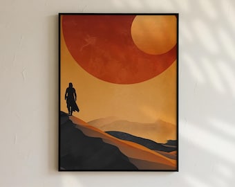 Desert Dune Art Print: Mid-Century Modern Poster