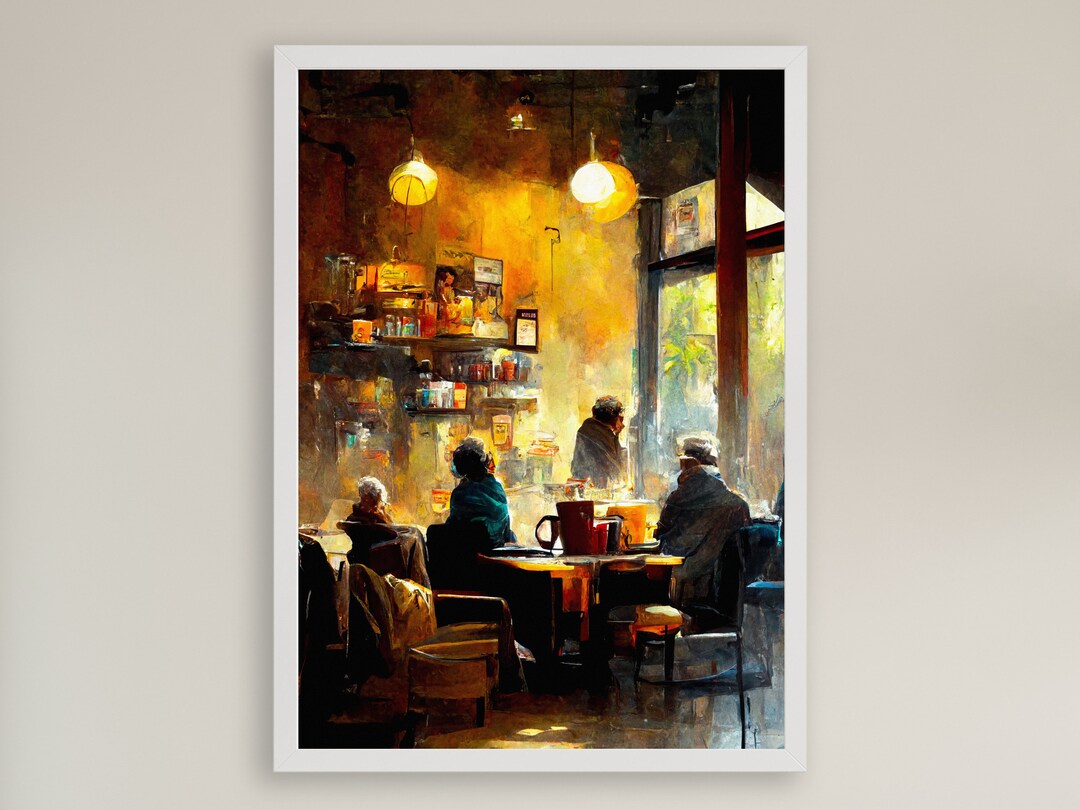 Coffee Shop Wall Art - Mid Century Modern Print, Coffee Poster - Etsy