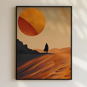 Dune Art Print: Mid-century Modern Arrakis Poster - Etsy