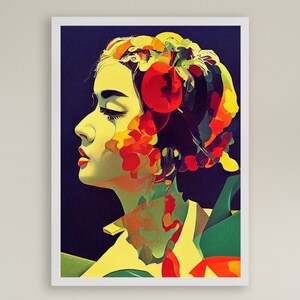 Mid Century Modern Wall Art, Vintage Print
