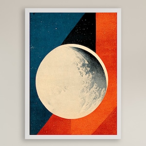 NASA Mid Century Modern Print, NASA Wall Art, Space wall art