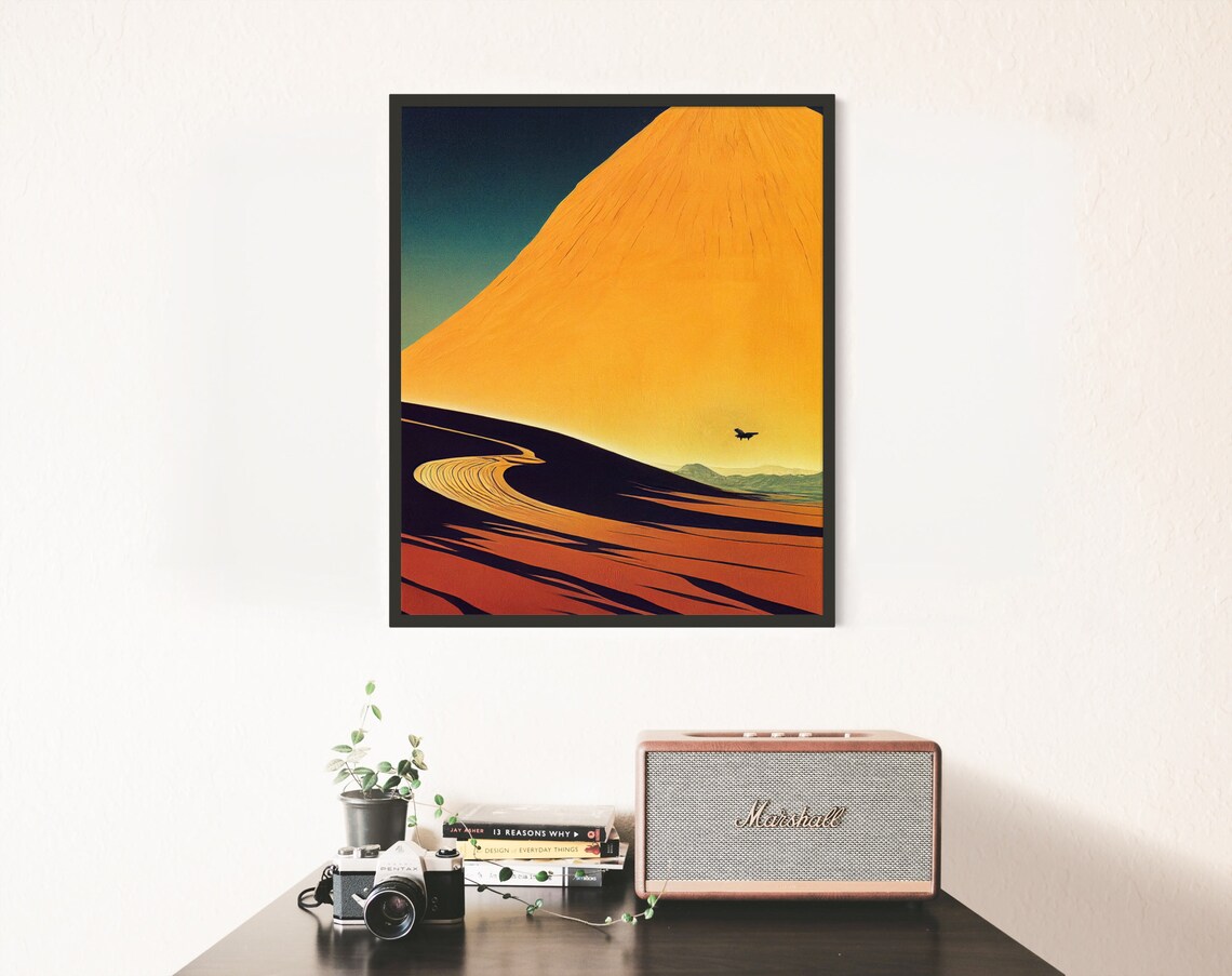 Dune Inspired Mid Century Modern Wall Art Print - Etsy