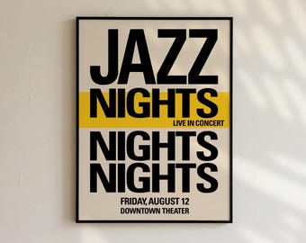 Mid-Century Modern Jazz Poster: For a music lover