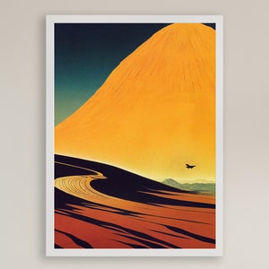 Dune Inspired Mid Century Modern Wall Art Print