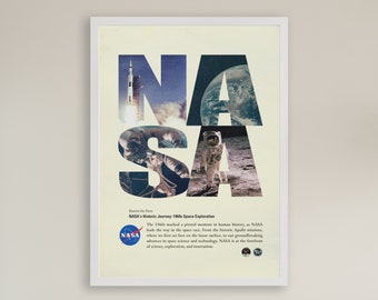 NASA Space Exploration Poster 1960er Jahre: Mid Century Modern Wandkunst