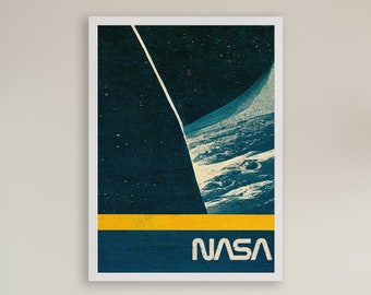 NASA Mid Century Modern Print, NASA Wall Art, Space wall art, NASA Poster