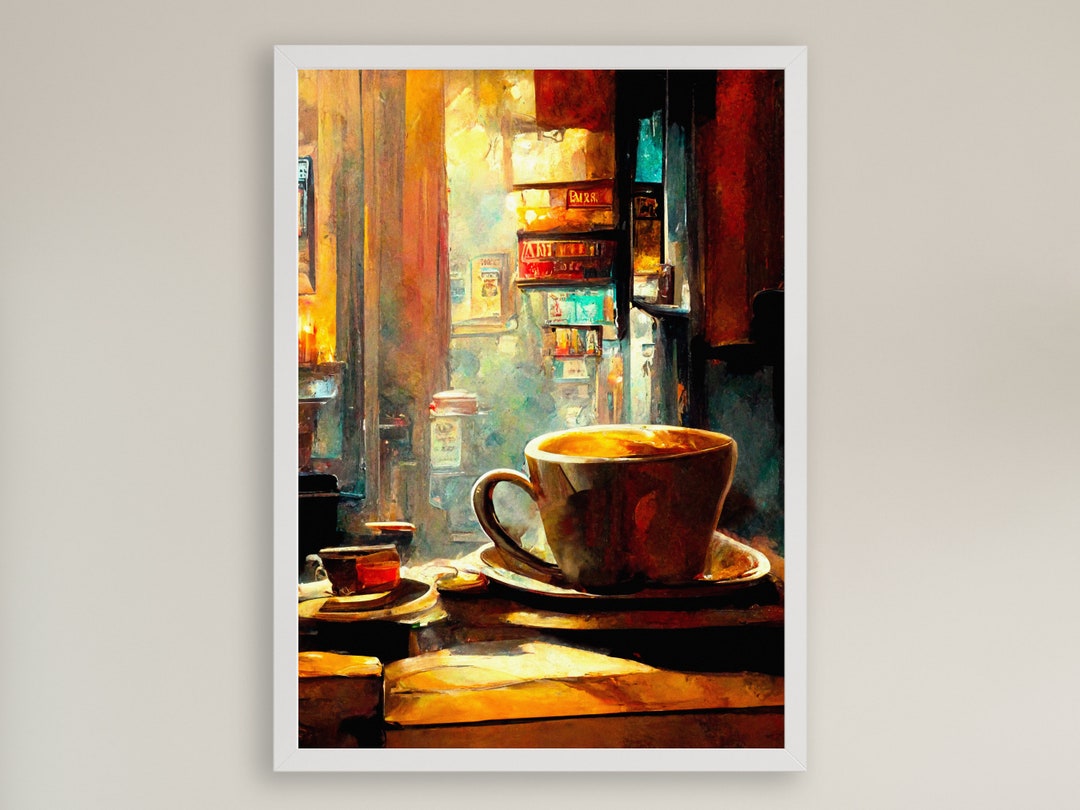 Coffee Shop Wall Art - Mid Century Modern Print, Coffee Poster - Etsy