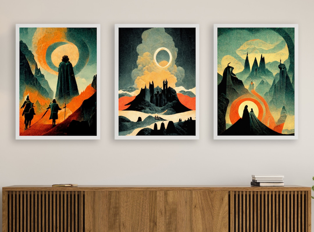 Buy Lord of the Rings Trilogy Art Print Set Online in India - Etsy