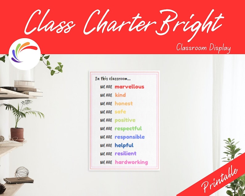 Class Charter Poster Classroom Resources in This Etsy