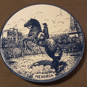 Hand Painted Wall Art Made in Spain, it is quite a goid quality item, by Aderplat (the painter&#39;s name is on the back, L.M.Martez)