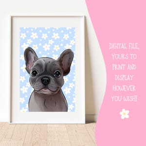 Portrait numérique d'animal de compagnie de dessin animé personnalisé, cadeau pour amoureux des animaux de compagnie, oeuvre d'art d'animal de compagnie, portrait d'animal de compagnie, cadeau de maman de chien, cadeau de papa de chien