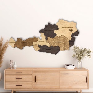 Ausgefallene Landkarte Österreich, Wandbild, Wanddeko, Landkarte, Wanddeko, Landkarte, Wanddeko, Landkarte, Wanddeko