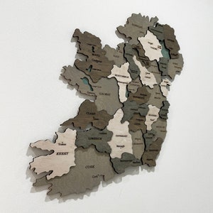 Hölzerne Irland Karte Wand Kunst Irische Kunst Wand-Dekor-Geschenk Für Irish Patrick's Day Geschenk Geburtstag Geschenk Jahrestag Geschenk Wohnkultur Weihnachtsgeschenk