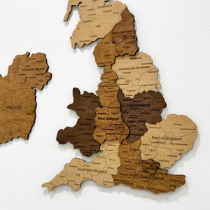 Holz Karte Vereinigtes Königreich Wandkunst Karte UK Karte Großbritannien Karte England Karte Schottland Karte Wales Karte Irland Karte Geburtstagsgeschenk Wanddeko Wohndecor