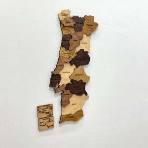 Wooden Portugal Map Wall Art Wall Decor Lisbon Push Pin Map Travel Gift Birthday Gift For Portuguese Husband Gift Anniversary Gift For Him
