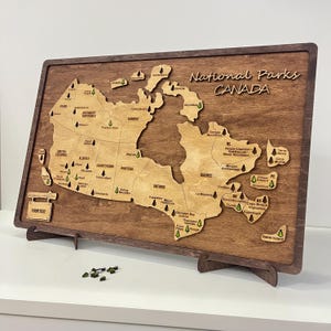 Kanada National Parks Karte, Reisekarte, kanadische Parks, Geburtstagsgeschenk für ihn, Familiengeschenk für Papa, Jubiläumsgeschenk für Sohn, Weihnachtsgeschenk