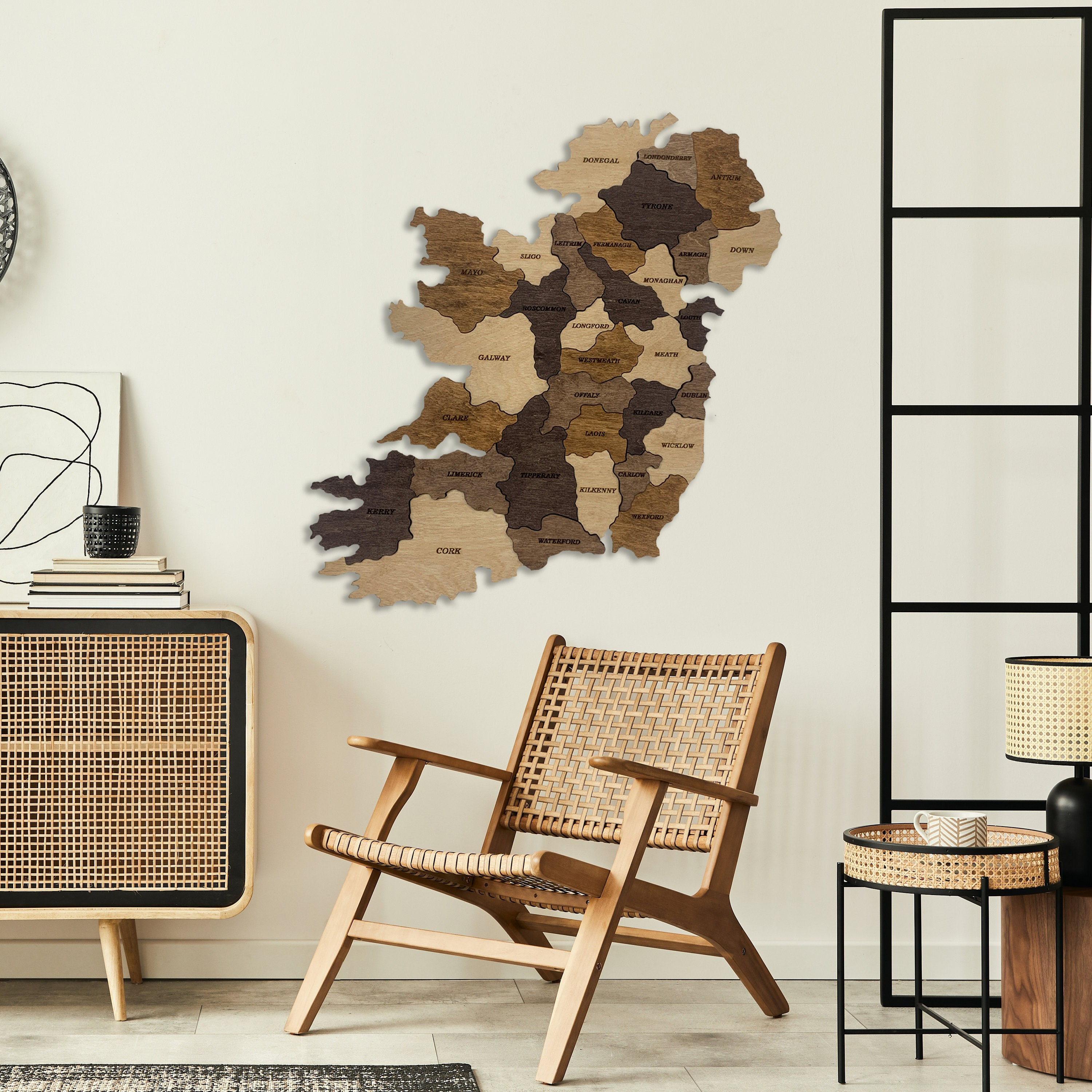 Wood Ireland Map Wall Art Push Pin Map Irish Wall Art Irish Wall Decor