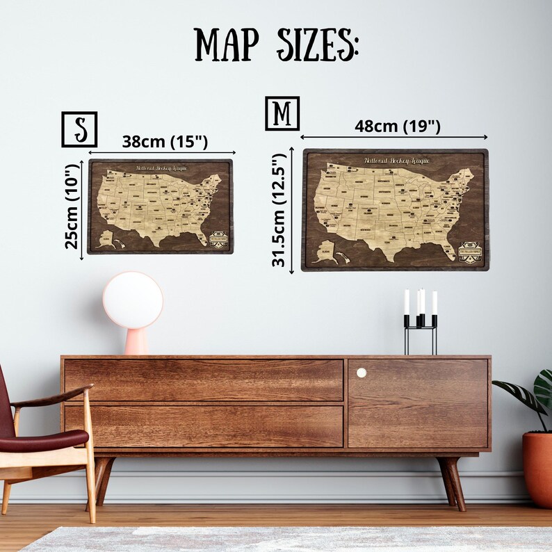 NHL Teams Map, Hockey Map, Hockey Gift For Him, Hockey Teams Map, NHL Hockey Fan Gift For Men, Bucket List, Christmas Gift, Hockey Team Gift image 11