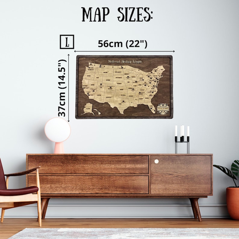 NHL Teams Map, Hockey Map, Hockey Gift For Him, Hockey Teams Map, NHL Hockey Fan Gift For Men, Bucket List, Christmas Gift, Hockey Team Gift image 12