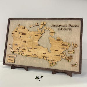 Kanada National Park Karte Kanada Reise Karte National Park Poster Familie Road Trip Tracker Wohnkultur Familien Geschenk für Papa Personalisiertes Geschenk
