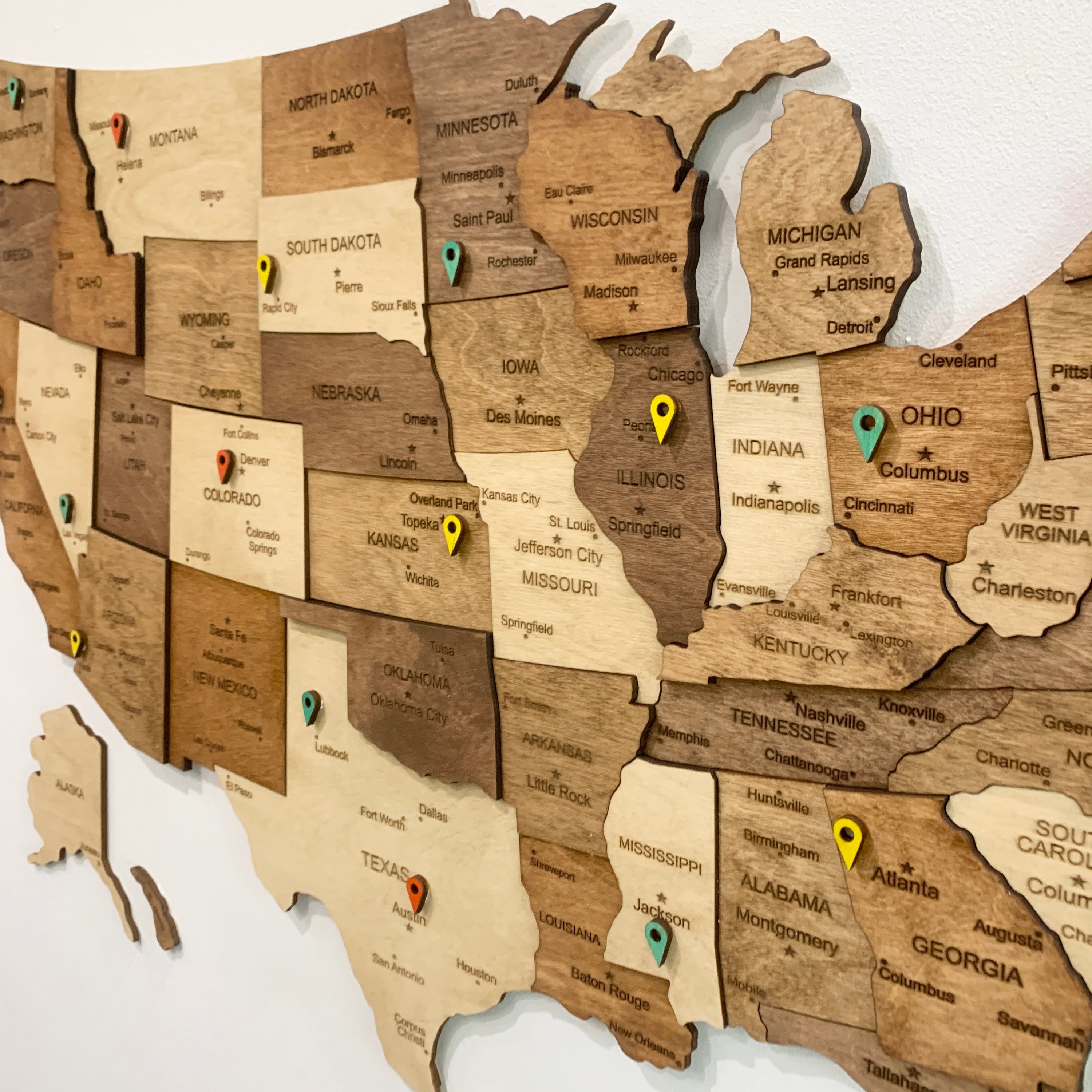 Wooden US Map of United States - Il Fullxfull.5494541718 Bepb 